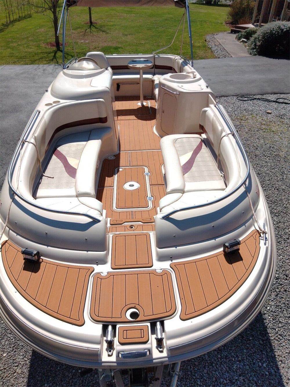 1998 Larson 230 Escape Swim Platform Cockpit Mat Boat EVA Teak Deck Floor Pad