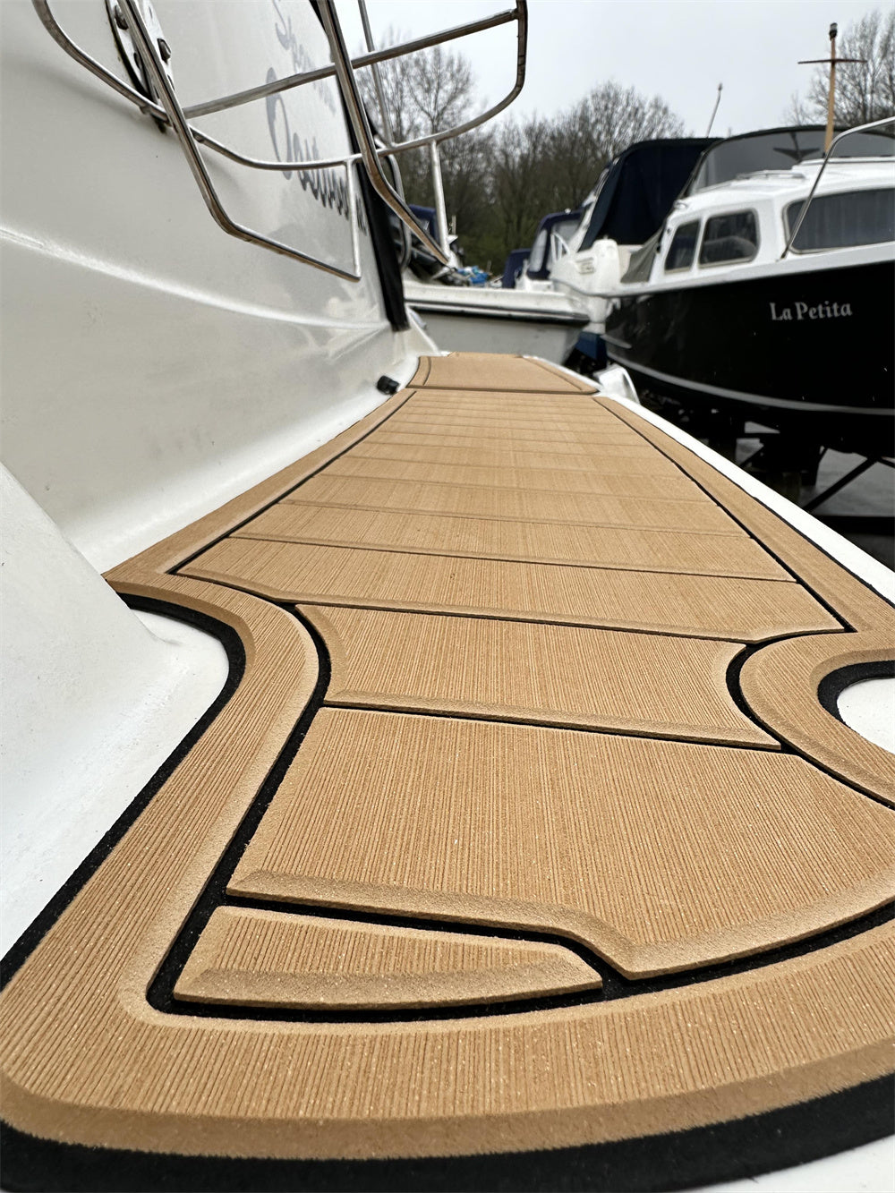 1995 Bayliner 2355 Swim Platform Cockpit Pad Boat EVA Foam Teak Deck Floor Mat SeaDek MarineMat Gatorstep Style Self Adhesive