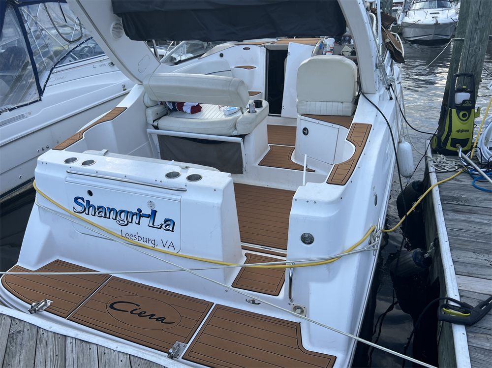 2000-2006 Bayliner 2855 Upper Deck Pads Boat EVA Foam Faux Teak Deck Floor Mat SeaDek MarineMat Gatorstep Style Self Adhesive