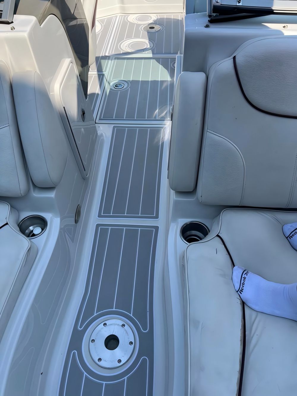 2007 Crownline 230 LS Swim Platform Cockpit Boat EVA Faux Teak Deck Floor Pad Mat SeaDek MarineMat Gatorstep Style Self Adhesive