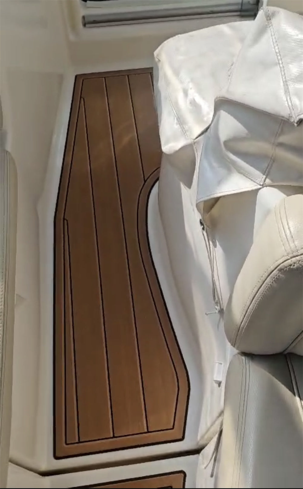 2004 Jeanneau Leader 805 Swim Platform Step Cockpit Boat Pad EVA Foam Faux Teak Deck Floor Mat Seadek MarineMat Gatorstep Style Self Adhesive