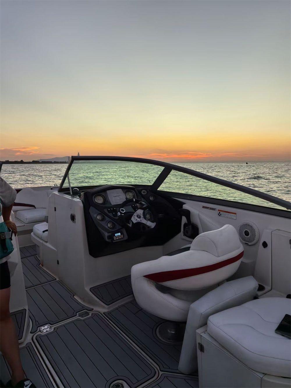 2010 Monterey M5 Swim Platform Cockpit Pad Boat EVA Foam Faux Teak Deck Floor Mat SeaDek MarineMat Gatorstep Style Self Adhesive