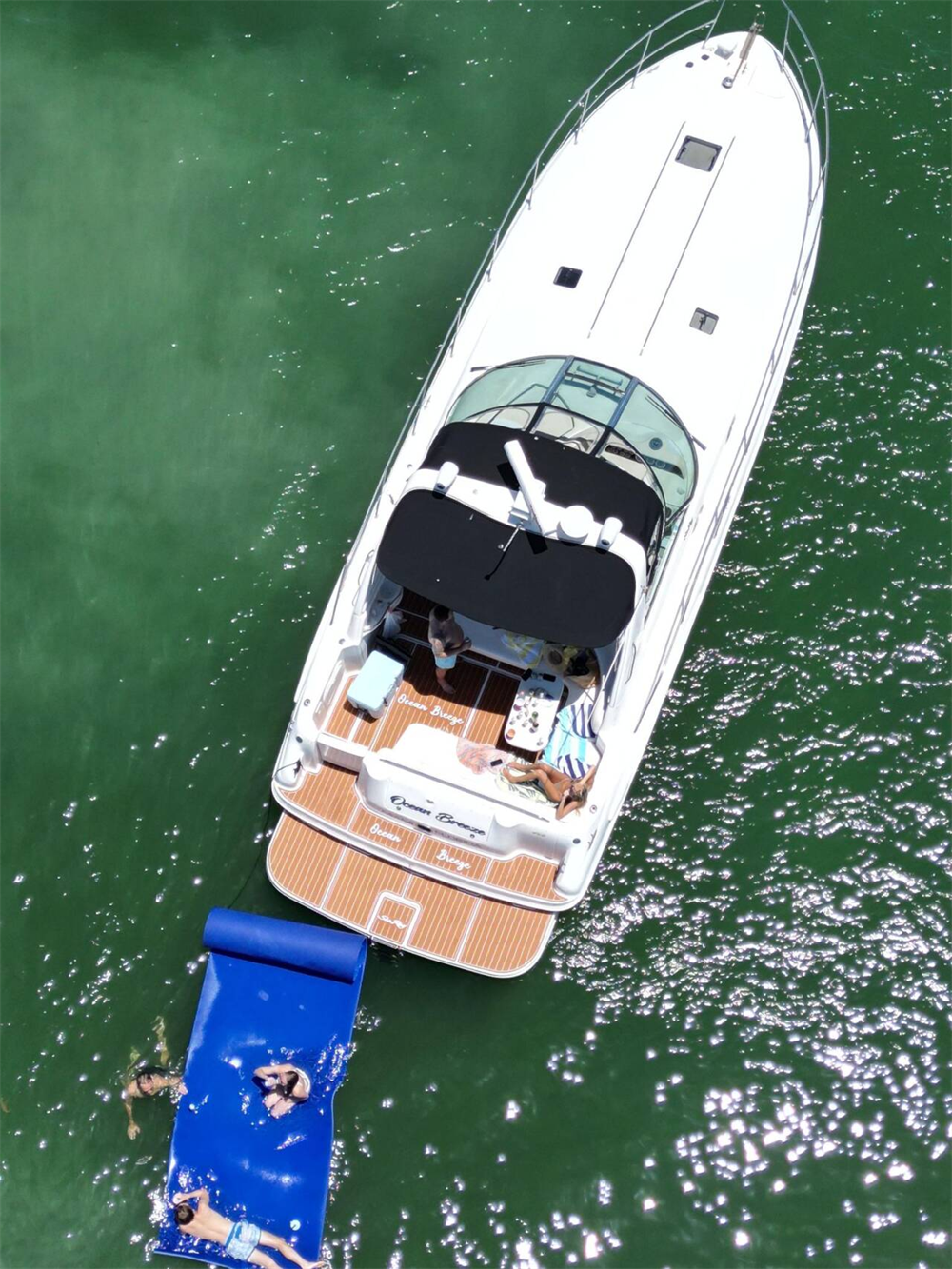 1998-1999 Sea Ray Sundancer 400 Swim Platform Cockpit Pad Boat EVA Teak Floor SeaDek MarineMat Gatorstep Style Self Adhesive
