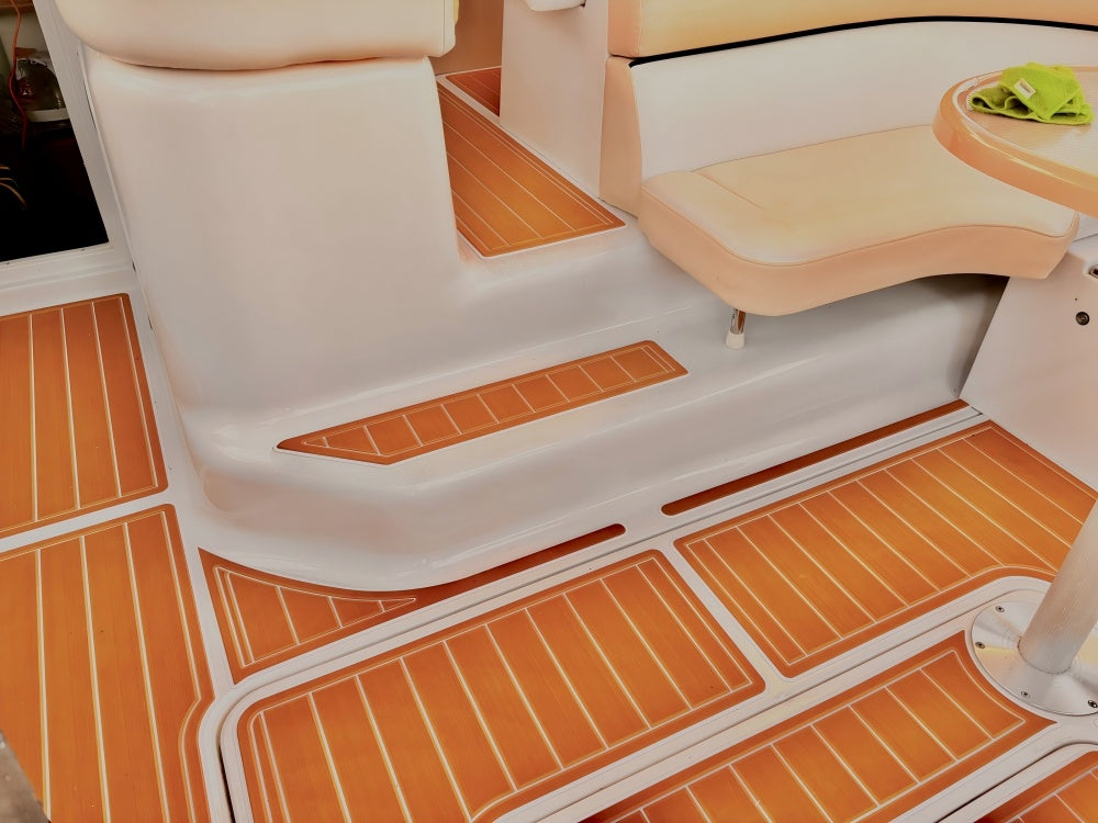 2008 Four Winns 378 Vista Swim Platform Cockpit Pad Boat EVA Teak Deck Floor Mat