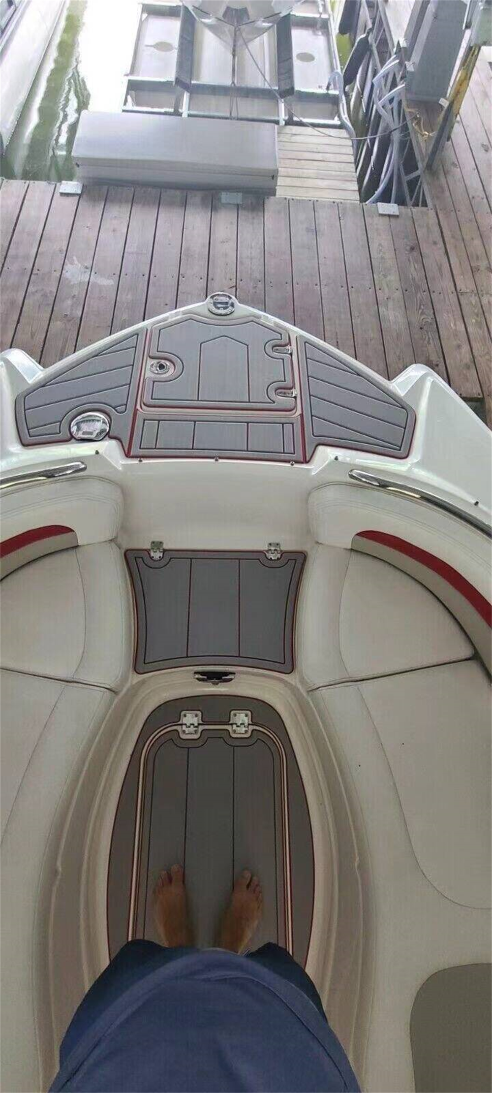 2010 Chaparral Sunesta 264 Swim Step Cockpit Boat EVA Teak Deck Floor Pad Mat SeaDek MarineMat Gatorstep Style Self Adhesive