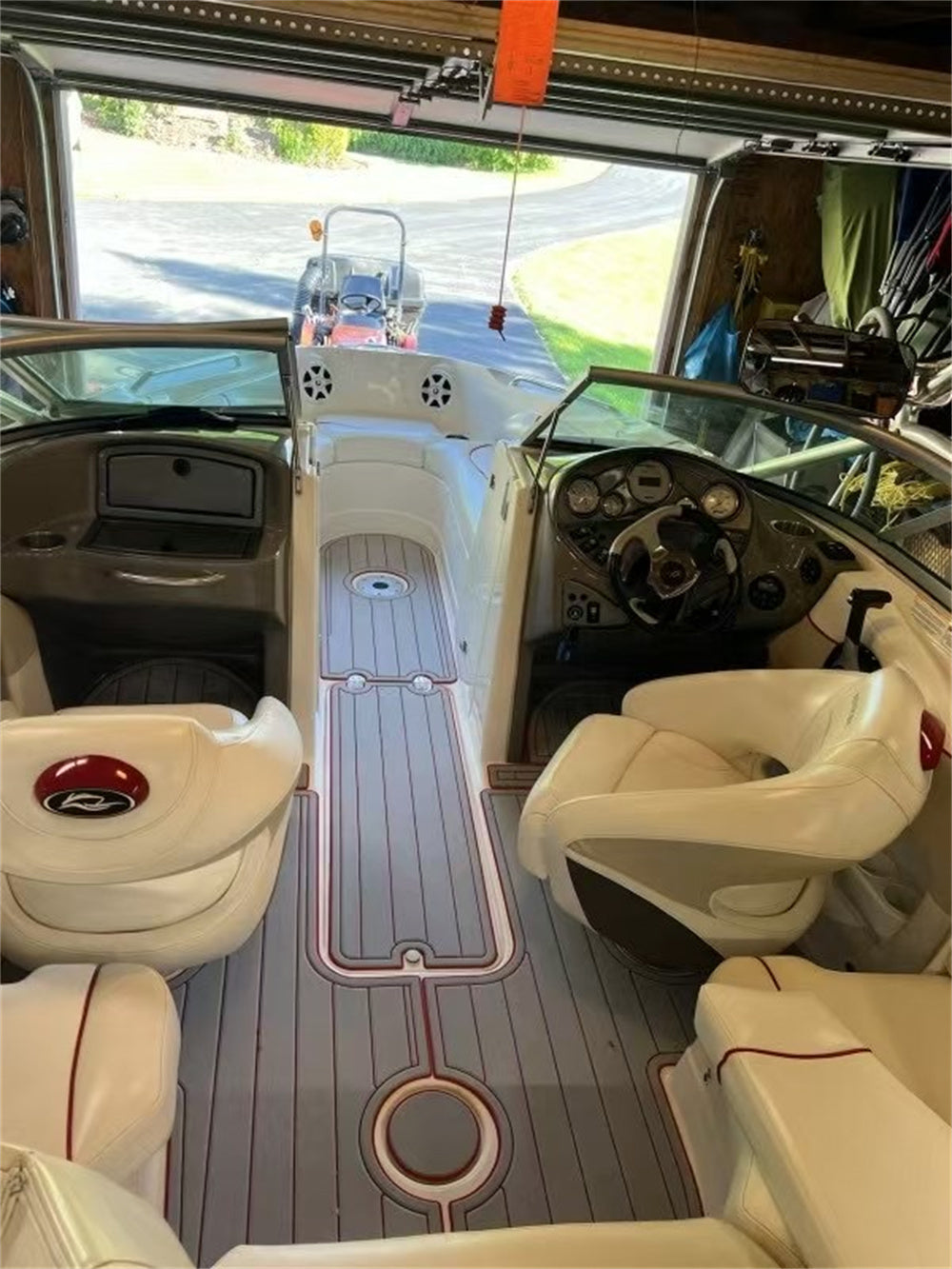 2006 Rinker Captiva 226 Swim Platform Cockpit Pad Boat EVA Foam Teak Floor Mat SeaDek MarineMat Gatorstep Style Self Adhesive