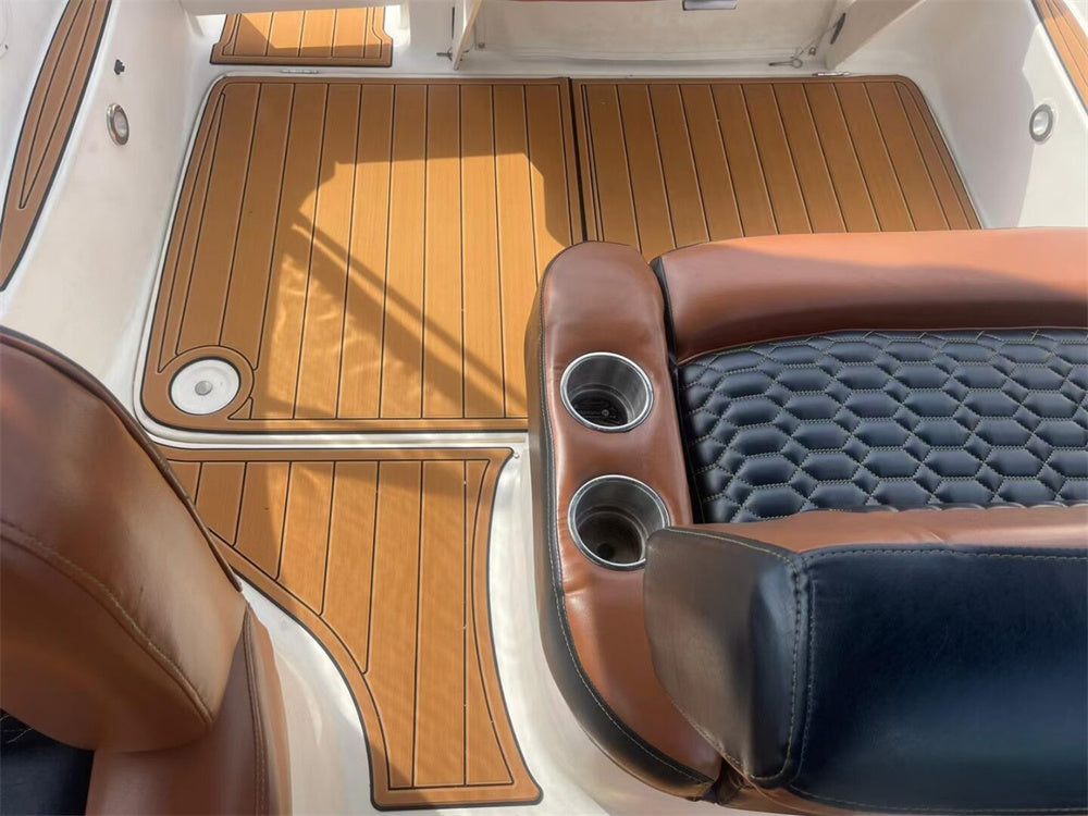 2003 Bayliner 245 SB Swim Platform Cockpit Bow Pad Boat EVA Teak Deck Floor Mat SeaDek MarineMat Gatorstep Style Self Adhesive