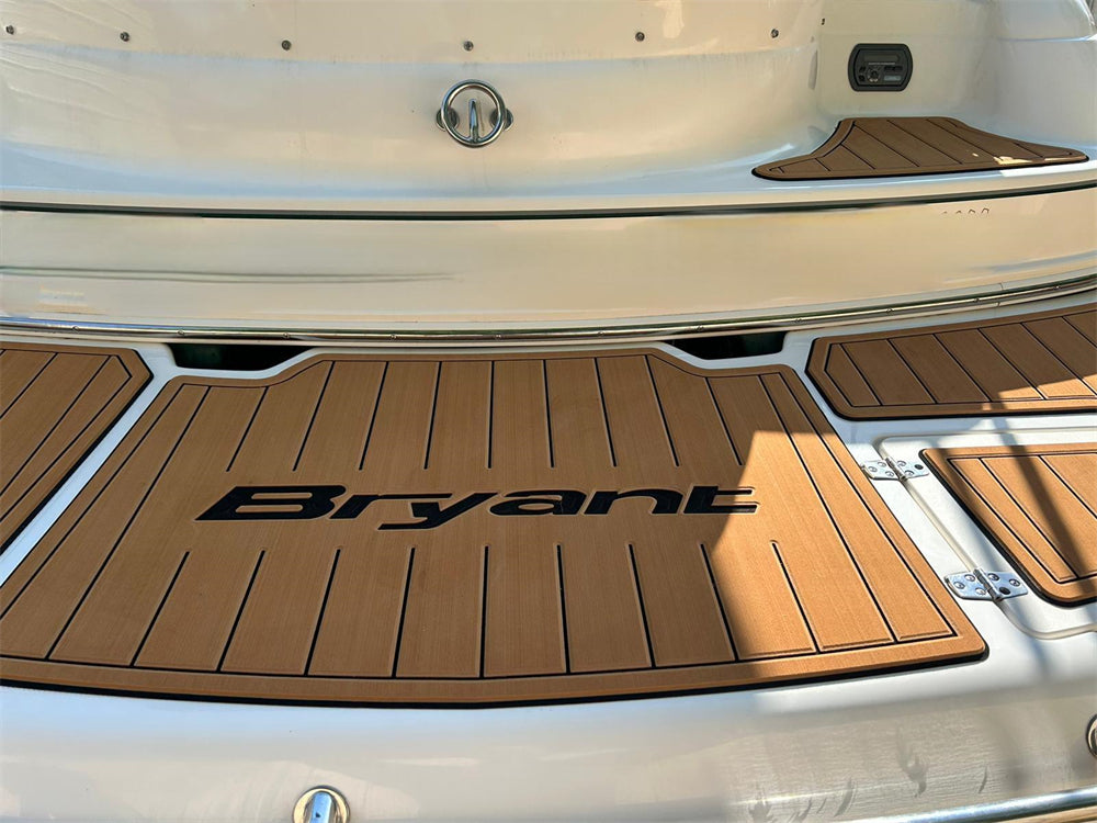 2006 Bryant 255 Swim Platform Cockpit Pad Boat EVA Foam Faux Teak Deck Floor Mat SeaDek MarineMat Gatorstep Style Self Adhesive
