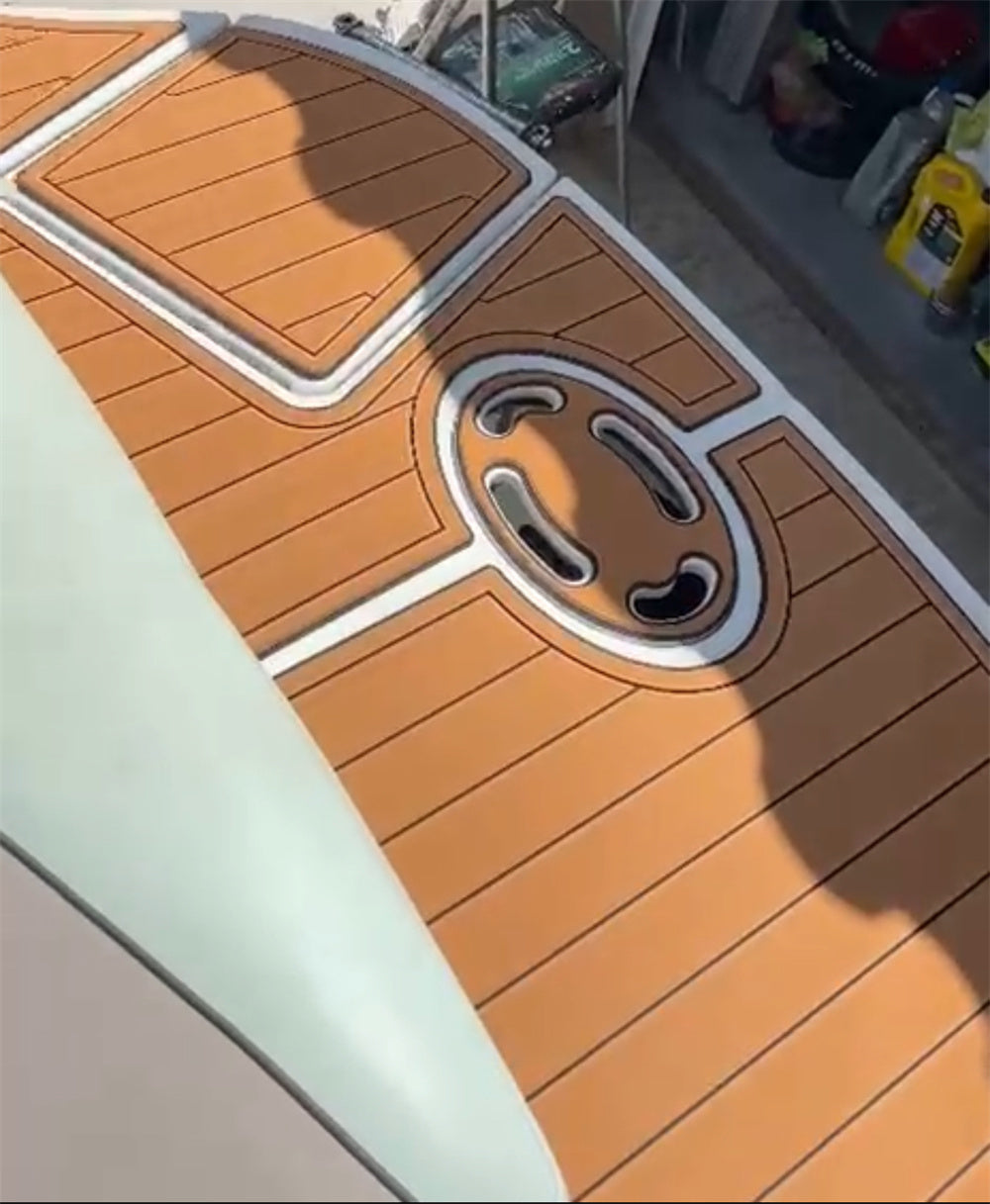 2003-2006 Sea Ray 200 Bowrider Swim Platform Cockpit Pad Boat EVA Foam Faux Teak Deck Floor Mat SeaDek MarineMat Gatorstep Style