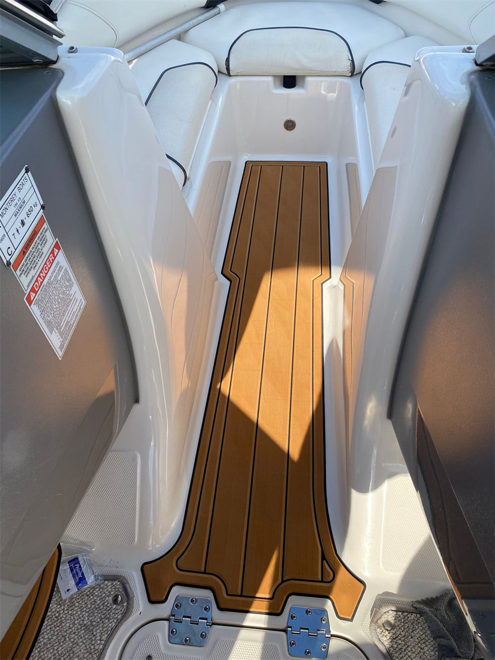 2008 Monterey 194 FS Swim Platform Cockpit Pad Boat EVA Foam Faux Teak Deck Floor Mat SeaDek MarineMat Gatorstep Style Adhesive