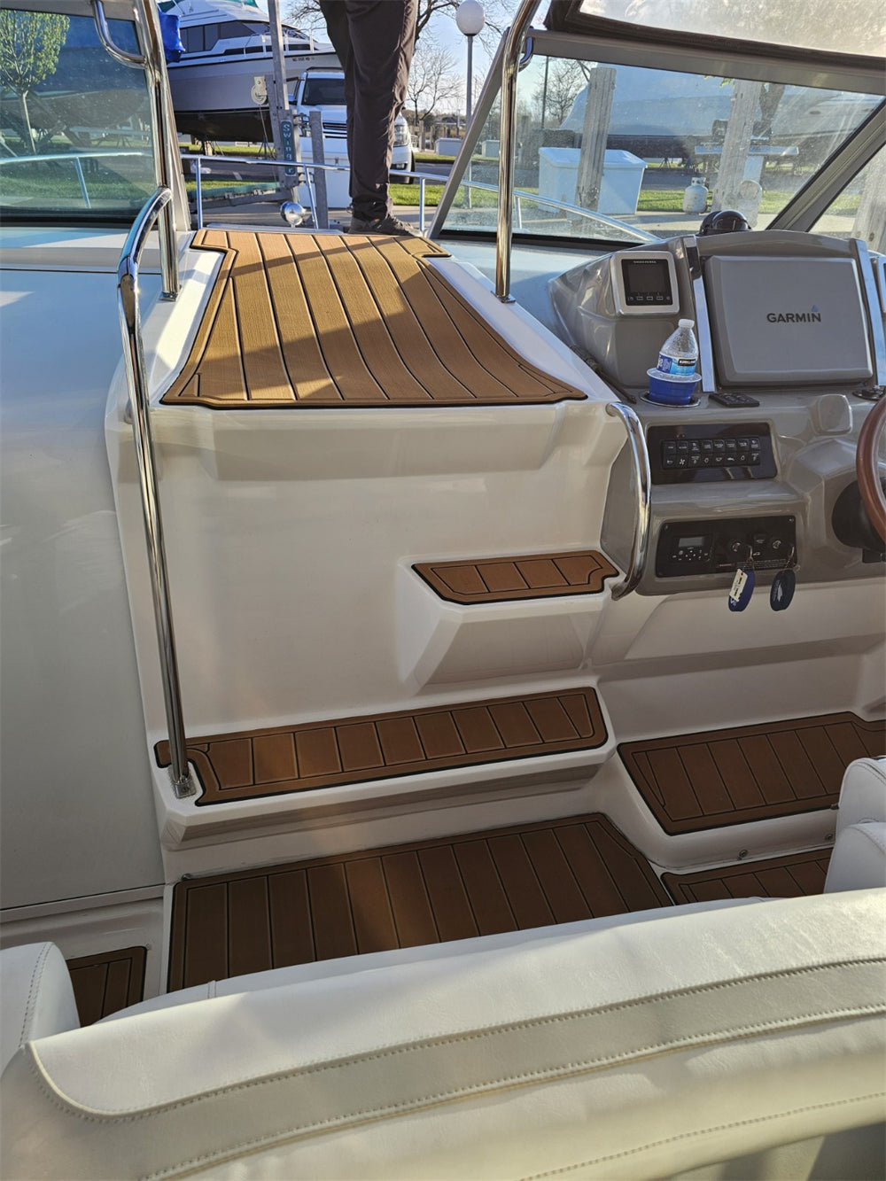 2011 Chaparral 330 Signature Swim Platform Cockpit Boat EVA Faux Floor Pad Mat SeaDek MarineMat Gatorstep Style Self Adhesive