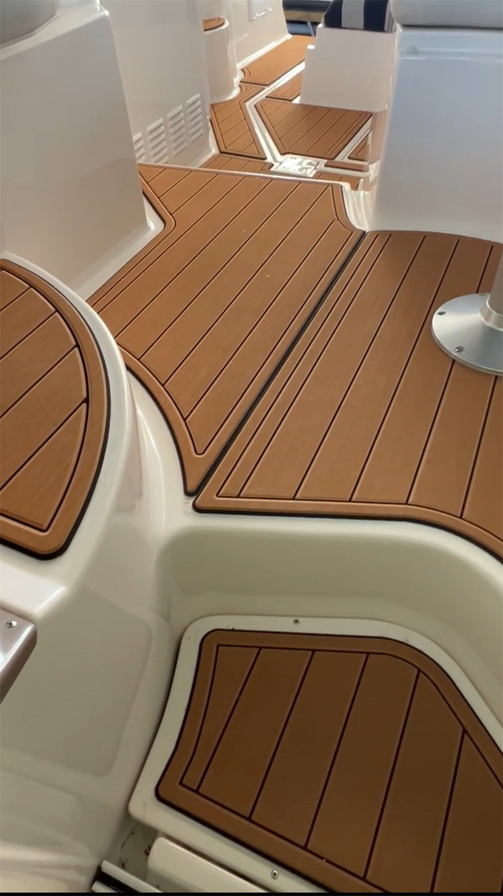 2004 Regal 3560 Swim Platform Cockpit Boat EVA Faux Foam Teak Floor Mat Seadek MarineMat Gatorstep Style Self Adhesive