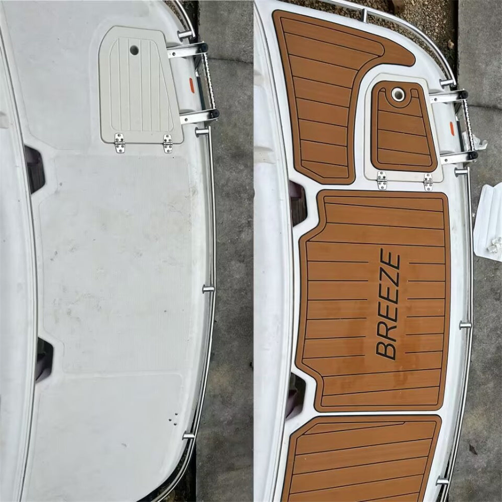 2004 Bryant 234 Swim Platform Cockpit Mat Boat EVA Foam Faux Teak Deck Floor Pad