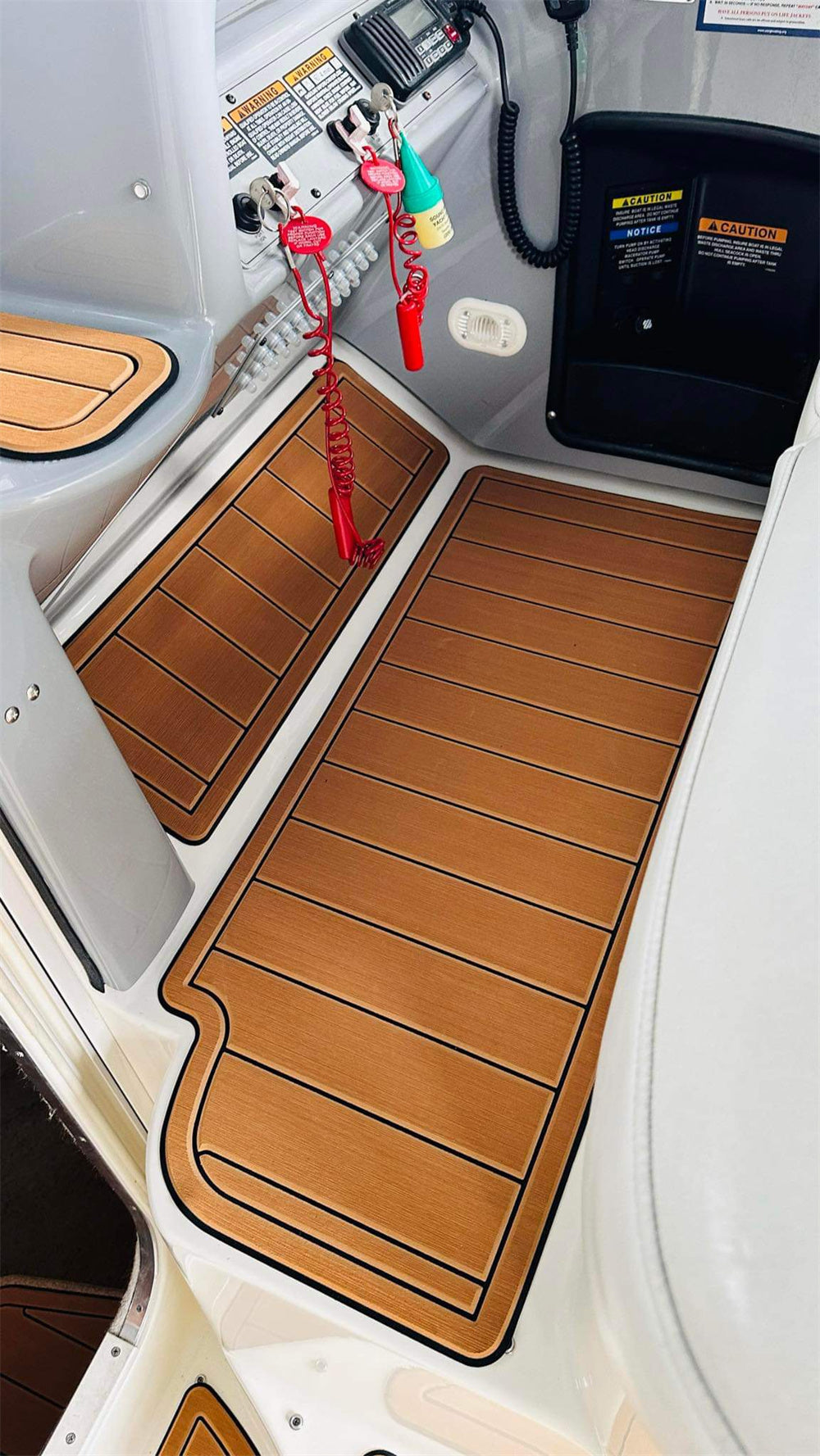 2004 Bayliner 305 Ciera Swim Platform Cockpit Pad Boat EVA Foam Teak Floor Mat SeaDek MarineMat Gatorstep Style Self Adhesive