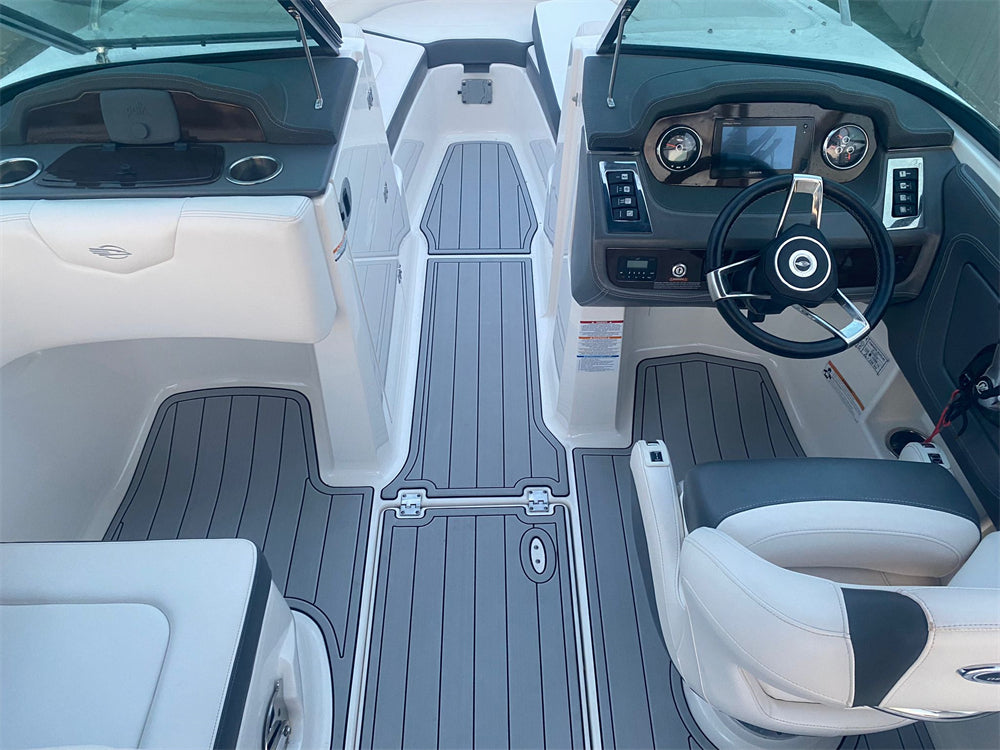 2019 Chaparral 237 SSX Swim Platform Cockpit Boat EVA Foam Faux Teak Floor Pad Seadek MarineMat Gatorstep Style Self Adhesive