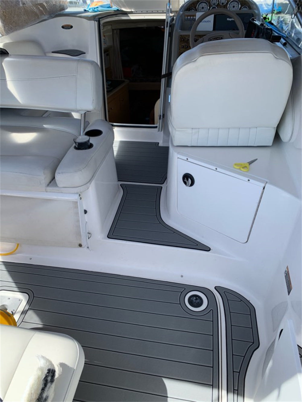 2000 Bayliner 2855 Swim Platform Cockpit Boat EVA Foam Teak Deck Floor Pad Mat SeaDek MarineMat Gatorstep Style Self Adhesive