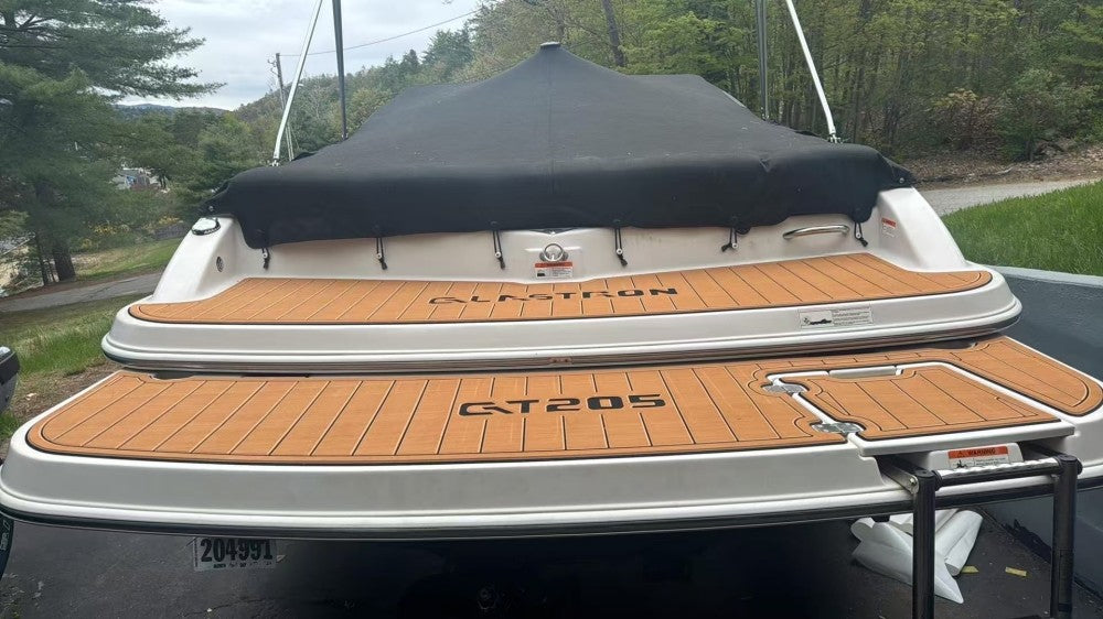 2013 Glastron GT205 Swim Platform Cockpit Pad Boat EVA Foam Faux Teak Deck Floor Mat SeaDek MarineMat Gatorstep Style Self Adhesive