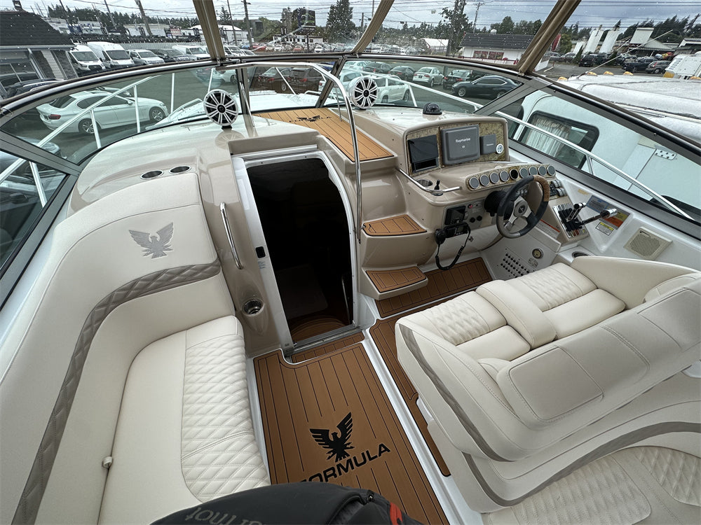 2008 Formula 31 PC Cockpit Mat Boat EVA Foam Teak Flooring Pad SeaDek MarineMat Gatorstep Style Self Adhesive