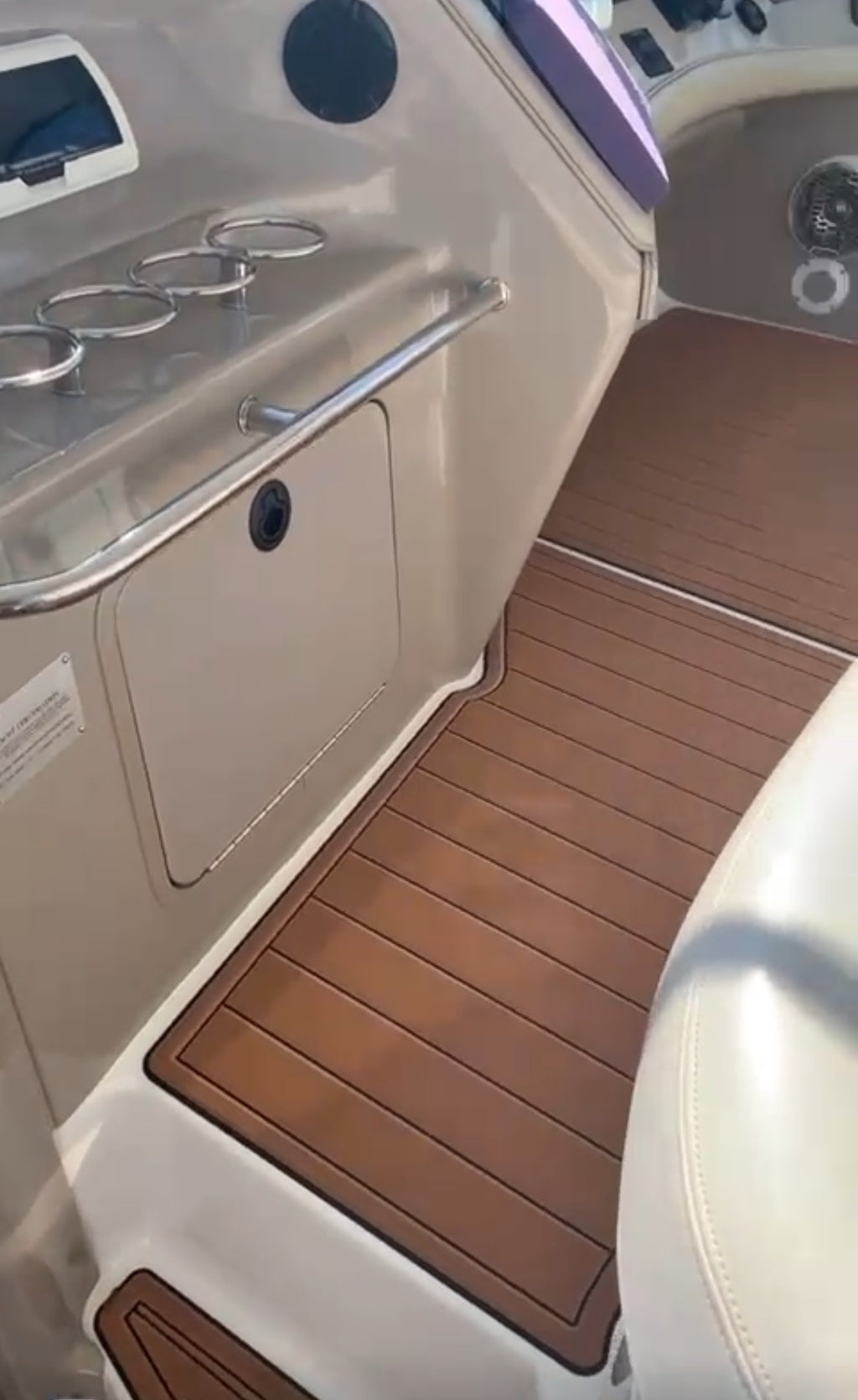 1998-2001 Sea Ray Sundancer 540 Swim Platform Cockpit Pad Boat EVA Foam Faux Teak Floor Seadek MarineMat Gatorstep Style Self Adhesive