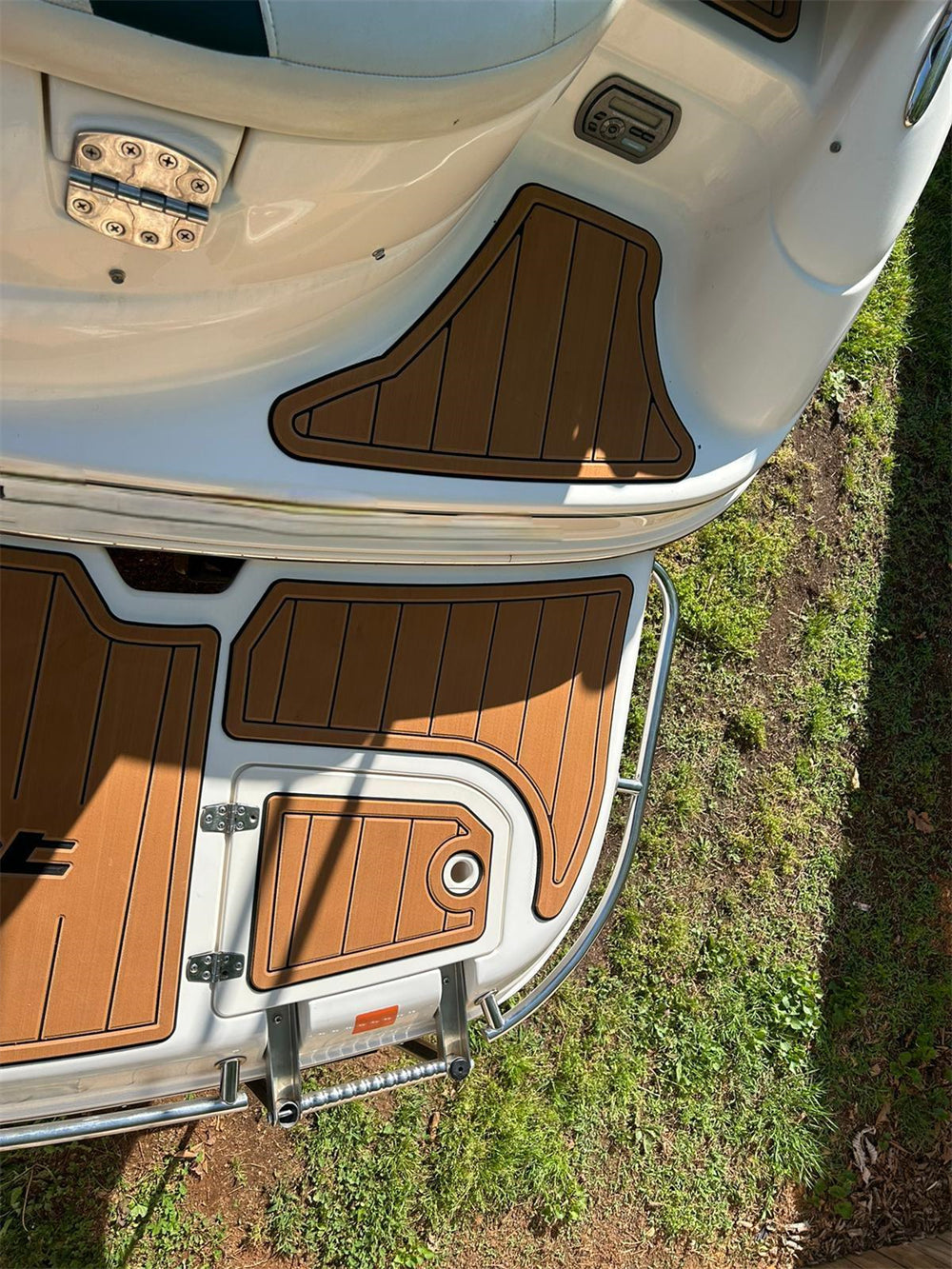 2006 Bryant 255 Swim Platform Cockpit Pad Boat EVA Foam Faux Teak Deck Floor Mat SeaDek MarineMat Gatorstep Style Self Adhesive