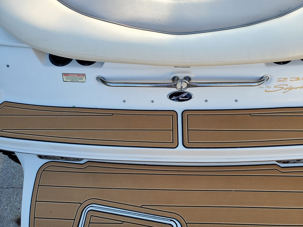 2001 Sea Ray 230 BR Swim Platform Cockpit Pad Boat EVA Foam Teak Deck Floor Mat SeaDek MarineMat Gatorstep Style Self Adhesive