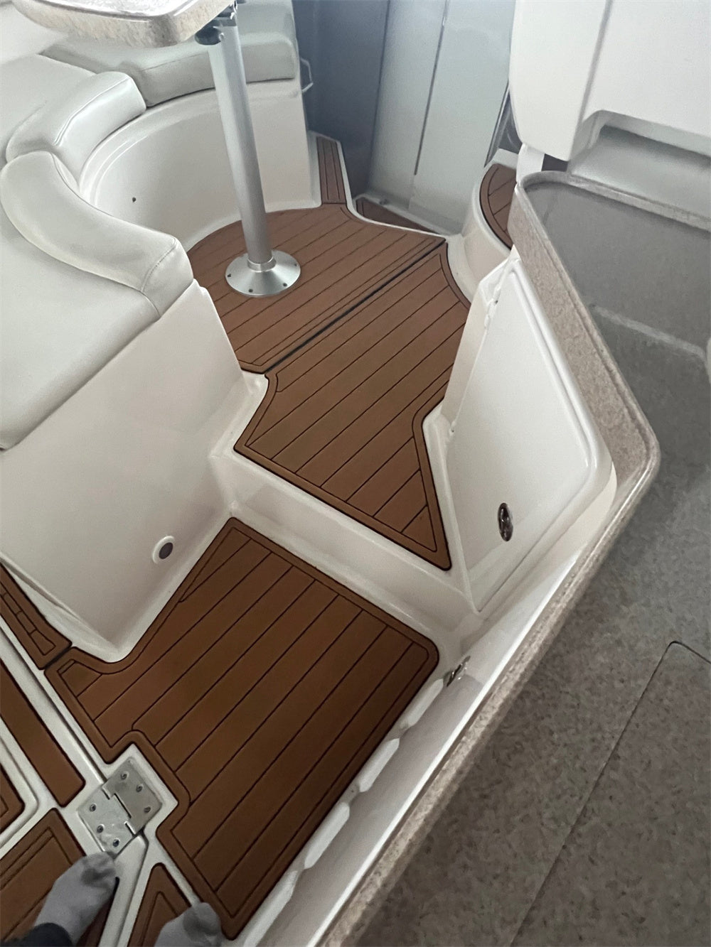 2004 Regal 3560 Swim Platform Cockpit Boat EVA Faux Foam Teak Floor Mat Seadek MarineMat Gatorstep Style Self Adhesive
