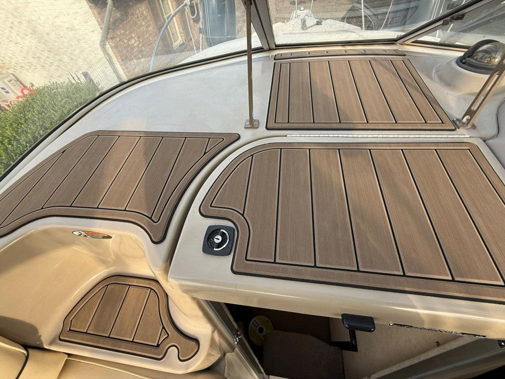 1998 Bayliner 2655 Swim Platform Cockpit Pad Boat EVA Faux Teak Deck Floor Mat SeaDek MarineMat Gatorstep Style Self Adhesive