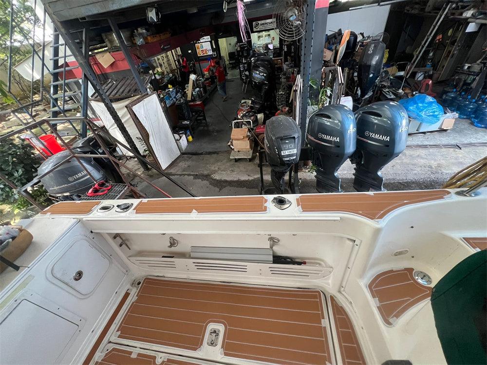 2008 Bayliner Trophy 2902 Walkabout Islander Swim Platform Cockpit Boat EVA Teak Floor Pad Mat SeaDek MarineMat Gatorstep Style Self Adhesive