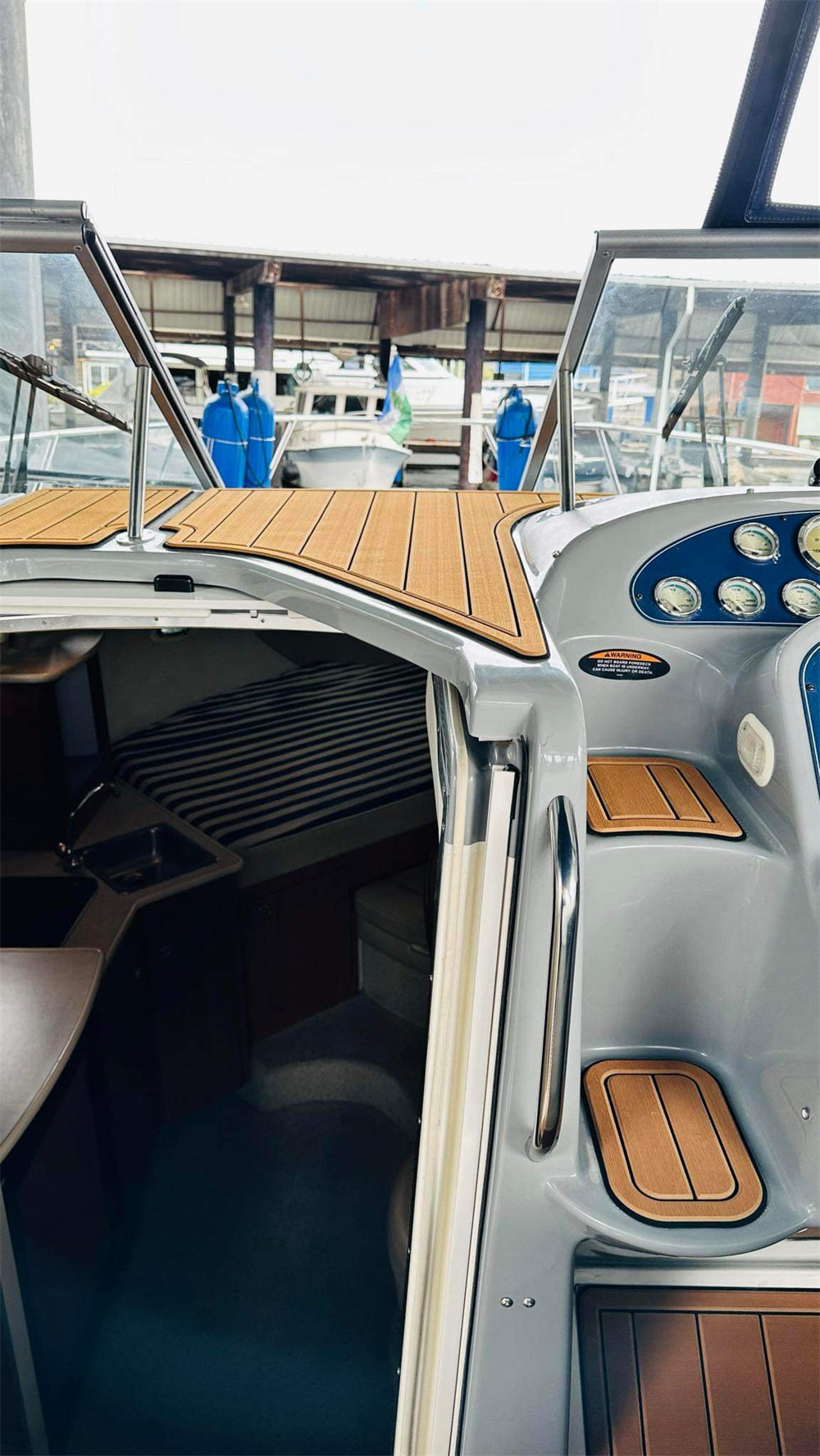 2004 Bayliner 305 Ciera Swim Platform Cockpit Pad Boat EVA Foam Teak Floor Mat SeaDek MarineMat Gatorstep Style Self Adhesive