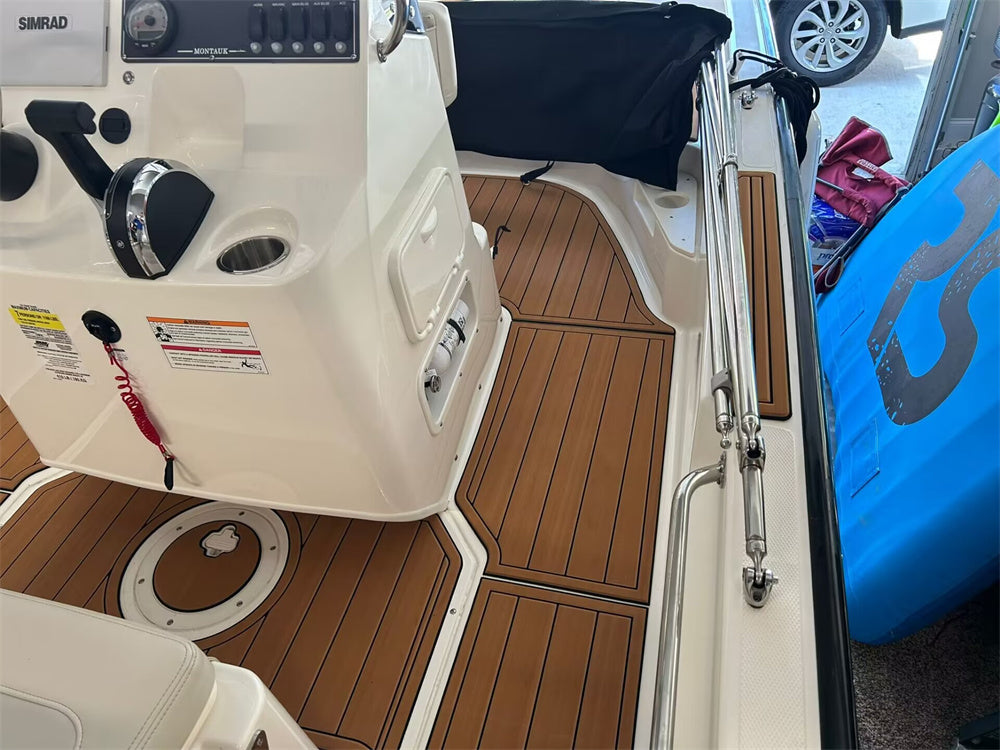 2023 Boston Whaler Montauk 17 Swim Platform Cockpit Mat Boat EVA Teak Floor Pad