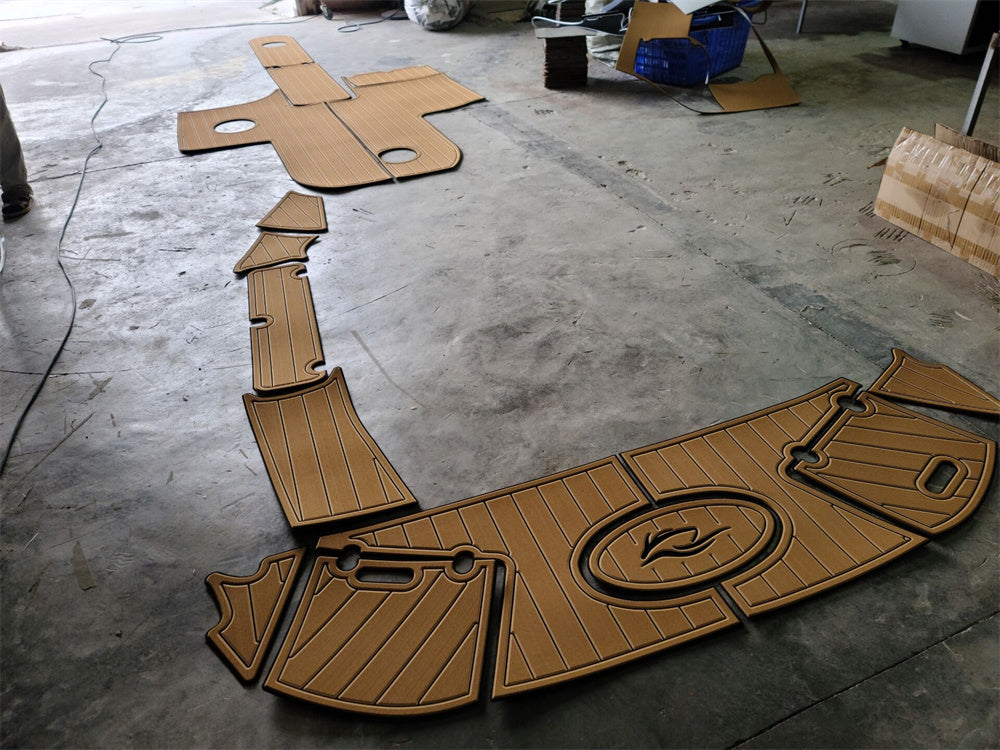 2013 Rinker 246 BR Swim Platform Cockpit Pad Boat EVA Foam Teak Deck Floor Mat SeaDek MarineMat Style Self Adhesive