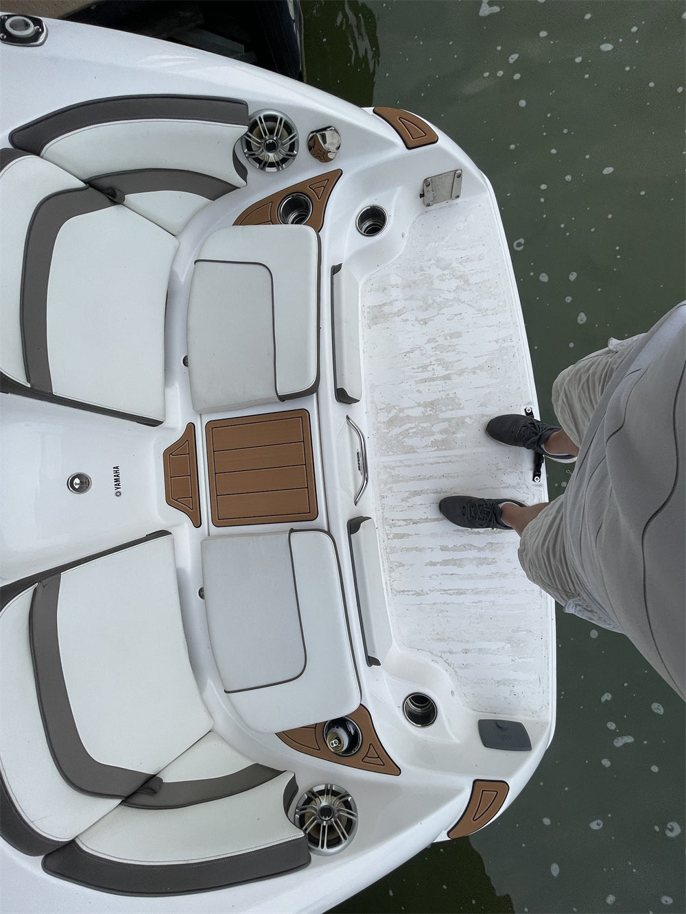 2015 Yamaha 242 Limited S Swim Platform Cockpit Boat EVA Mat Foam Faux Teak Floor Pad SeaDek MarineMat Style Self Adhesive