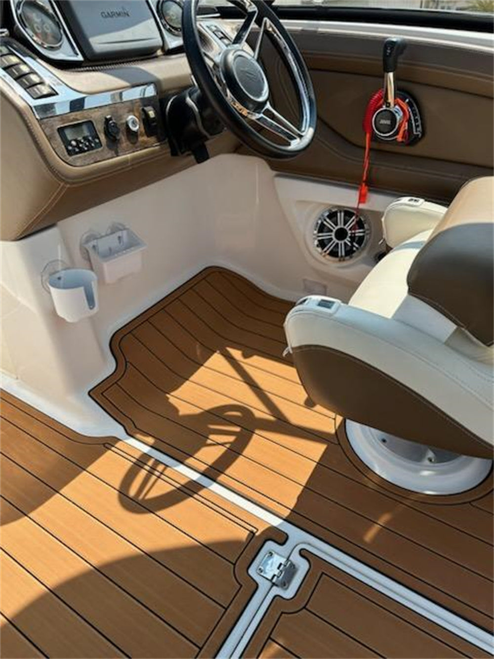 2016 Chaparral 257 SSX Swim Platform Cockpit Boat EVA Foam Faux Teak Floor Pad