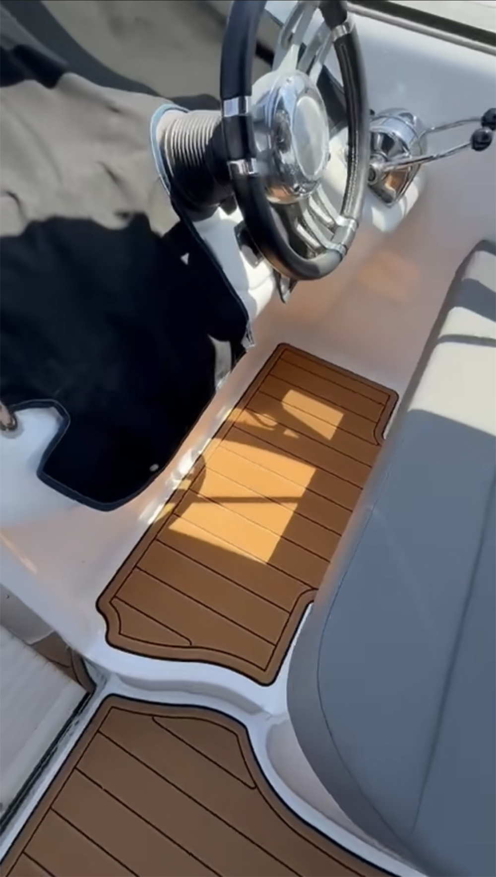 1996 Sunseeker Camargue 51 Cockpit Boat EVA Foam Faux Teak Deck Floor Mat Seadek MarineMat Gatorstep Style Self Adhesive