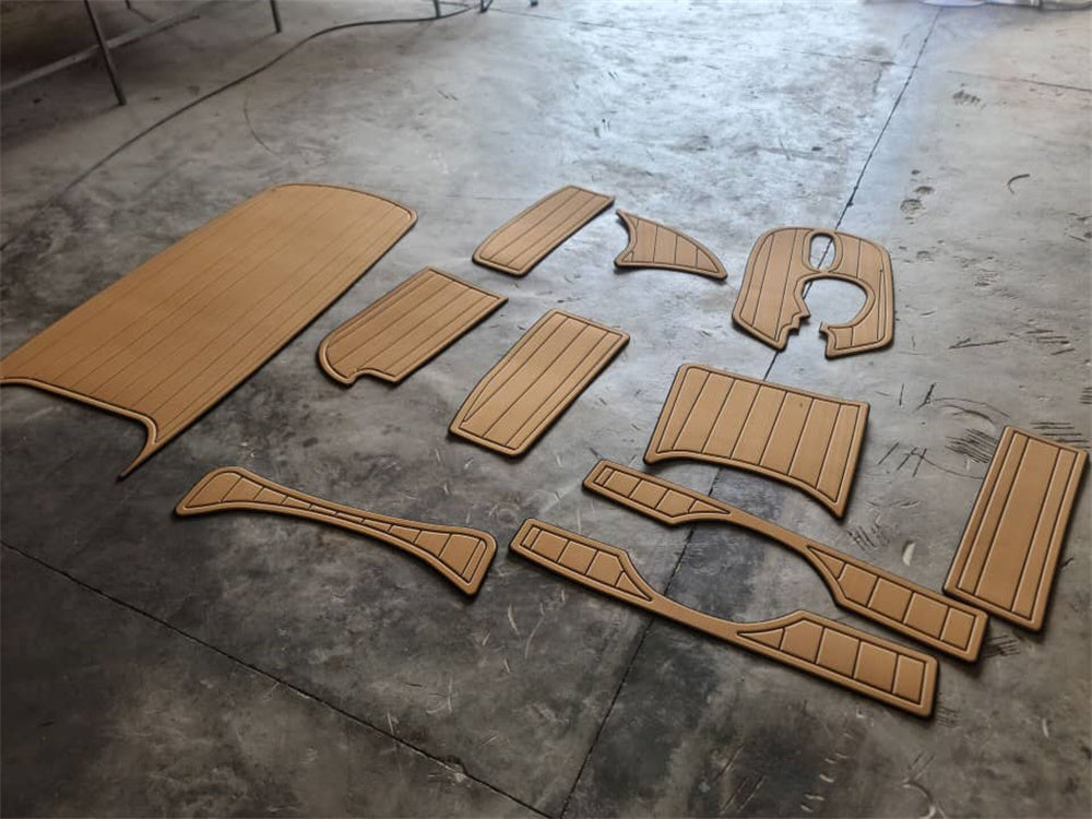 2000-2006 Bayliner 2855 Upper Deck Pads Boat EVA Foam Faux Teak Deck Floor Mat SeaDek MarineMat Gatorstep Style Self Adhesive