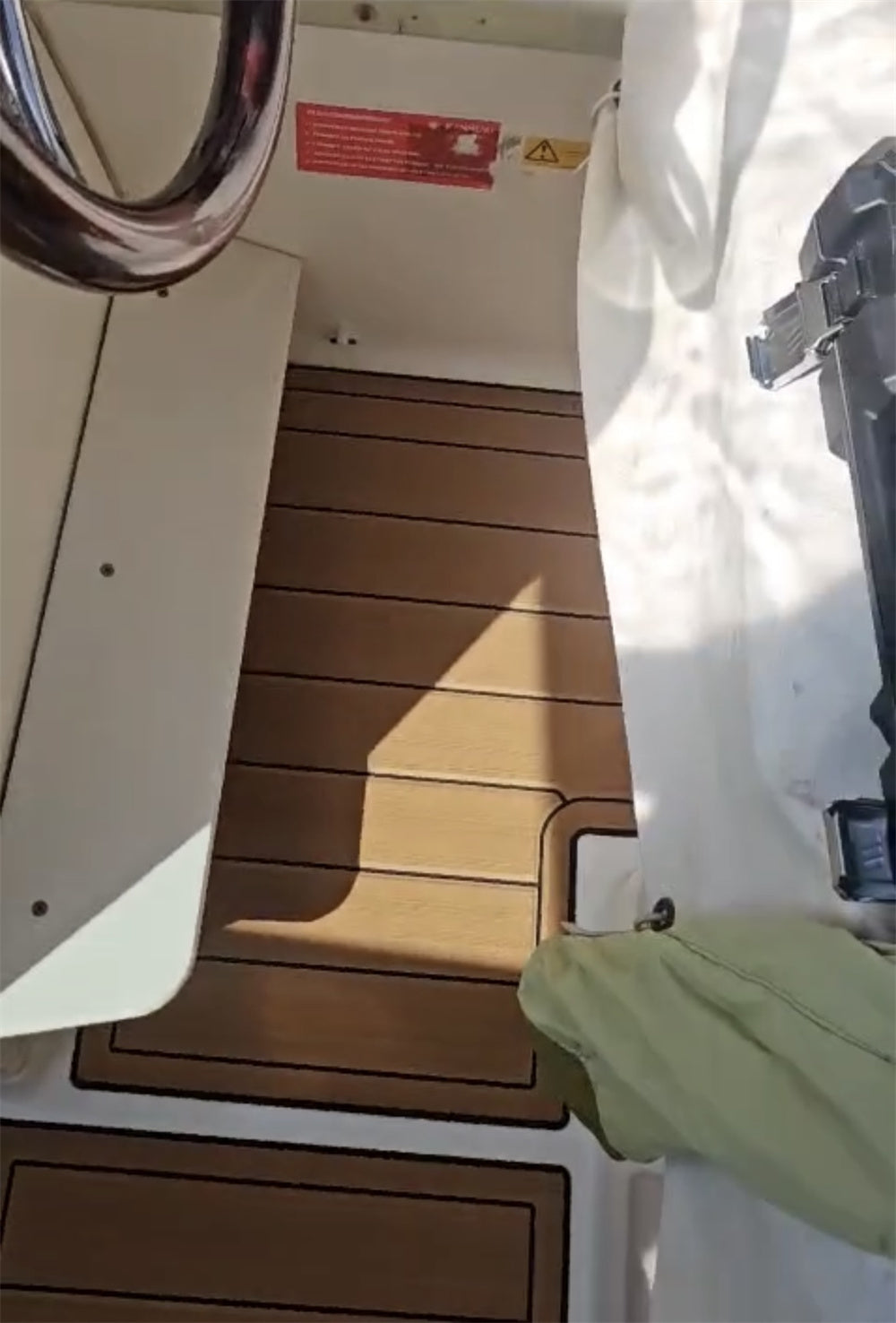 2004 Jeanneau Leader 805 Swim Platform Step Cockpit Boat Pad EVA Foam Faux Teak Deck Floor Mat Seadek MarineMat Gatorstep Style Self Adhesive