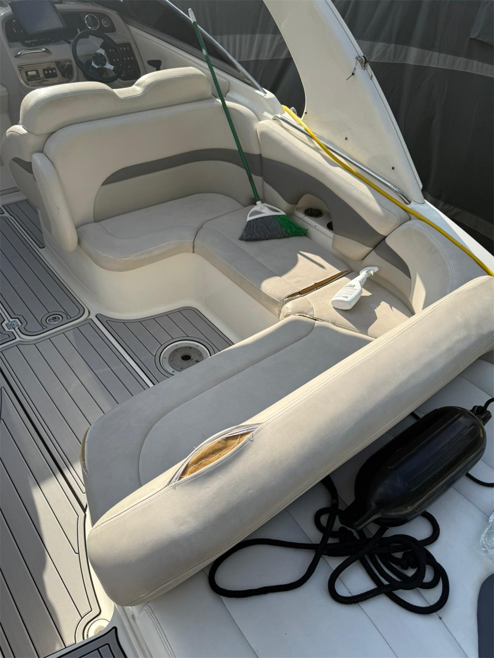 2007 Chaparral 275 SSI Swim Platform Cockpit Pad Boat EVA Foam Faux Teak Deck Floor Mat SeaDek MarineMat Gatorstep Style Self Adhesive