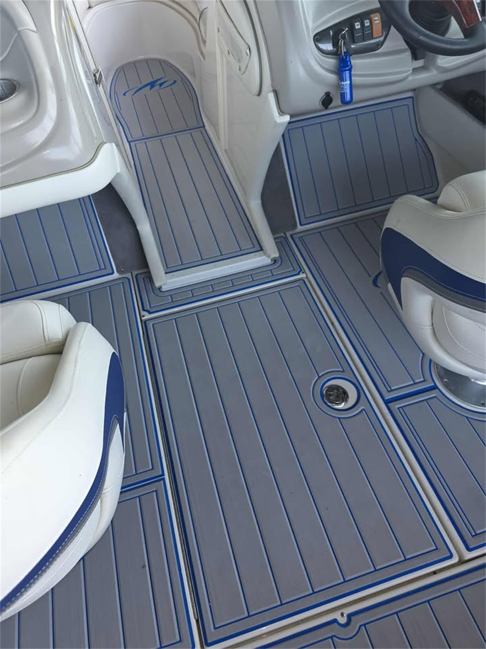 2005 Monterey 228SI Swim Platform Cockpit Pad Boat EVA Faux Teak Deck Floor Mat SeaDek MarineMat Gatorstep Style Self Adhesive