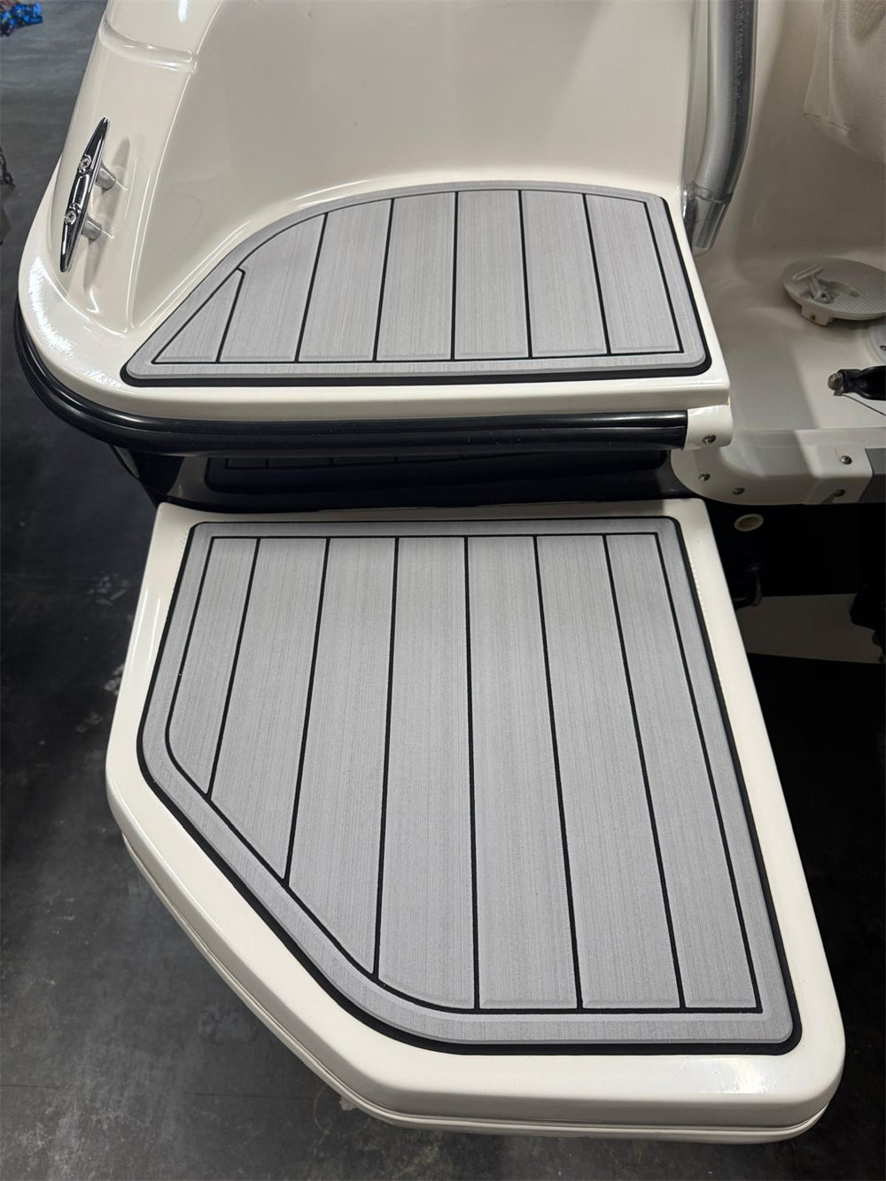 2016 Bayliner Element XL Swim Platform Cockpit Boat Pad EVA Foam Faux Teak Deck Floor Mat SeaDek MarineMat Gatorstep Style Self Adhesive