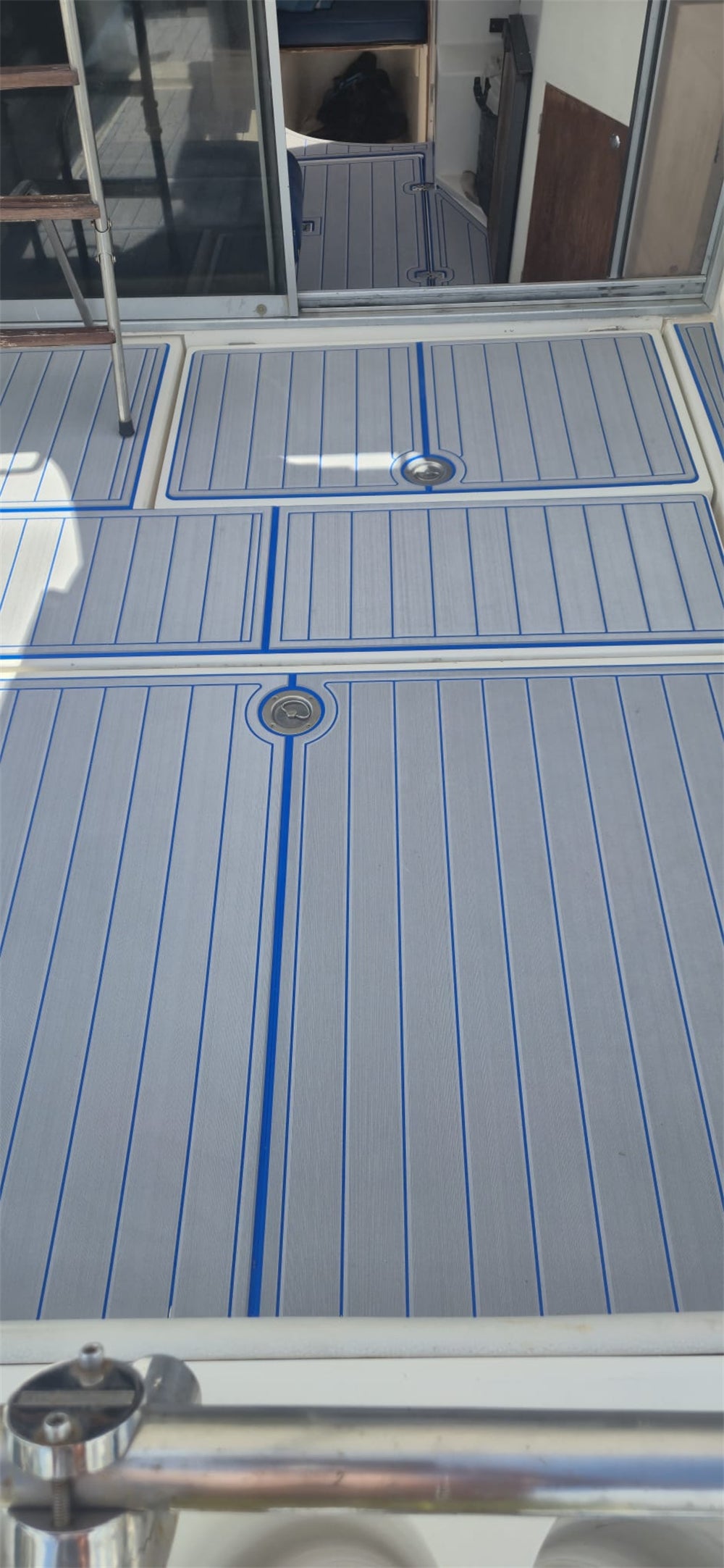 1998 Rio 800 Cabin Fish Swim Platform Cockpit Cabin Boat EVA Foam Faux Teak Deck Floor Mat Seadek MarineMat Gatorstep Style Self Adhesive