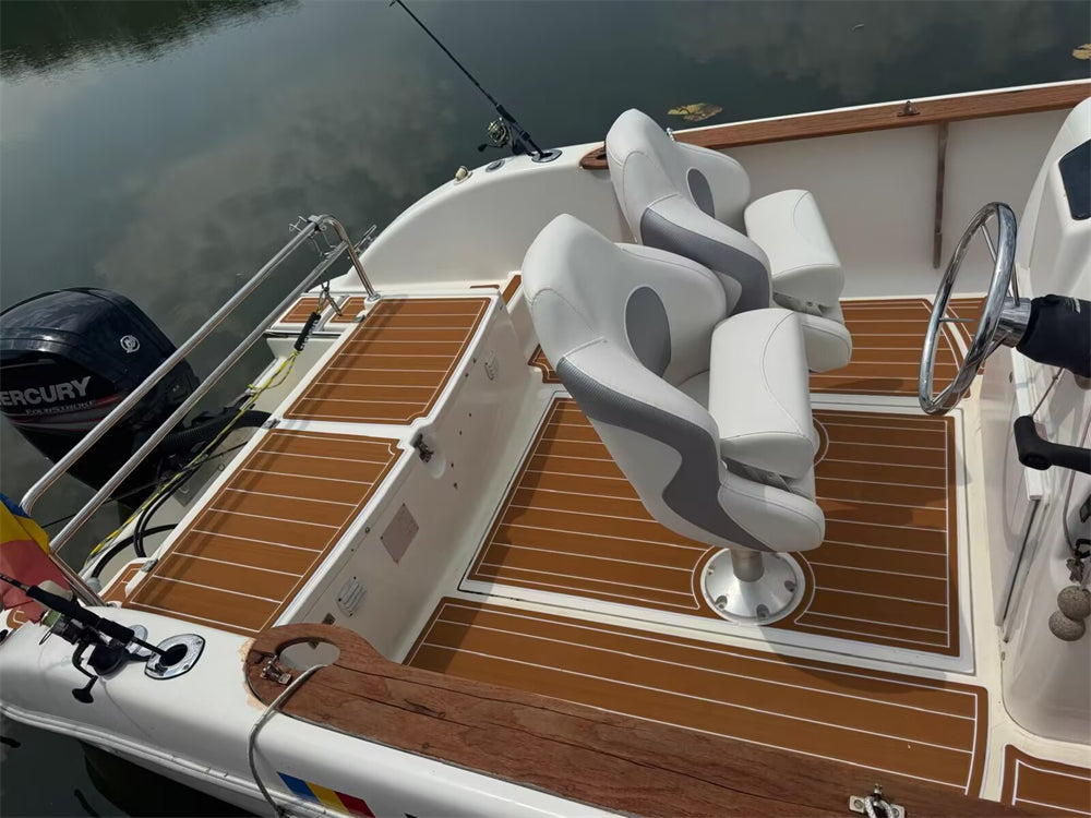 2001 Sessa Key Largo 21 Swim Platform Cockpit Boat EVA Foam Faux Teak Deck Floor Mat Seadek MarineMat Style Self Adhesive