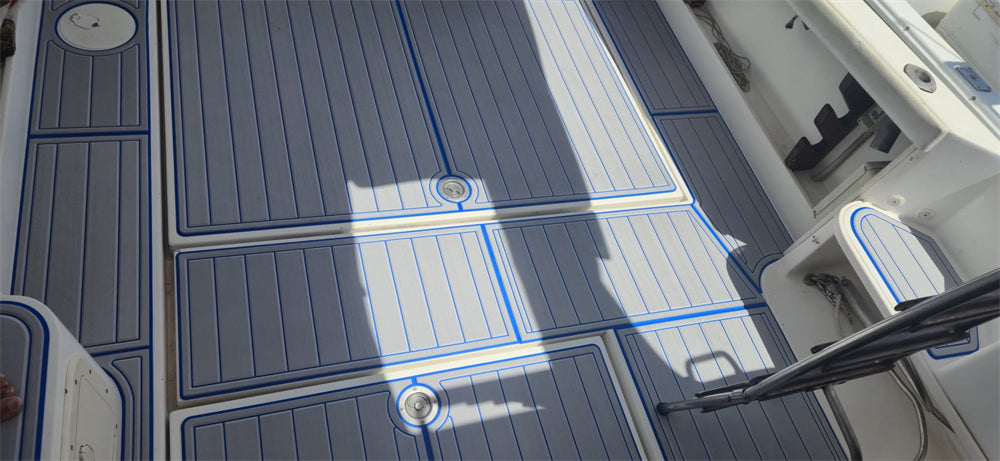 1998 Rio 800 Cabin Fish Swim Platform Cockpit Cabin Boat EVA Foam Faux Teak Deck Floor Mat Seadek MarineMat Gatorstep Style Self Adhesive