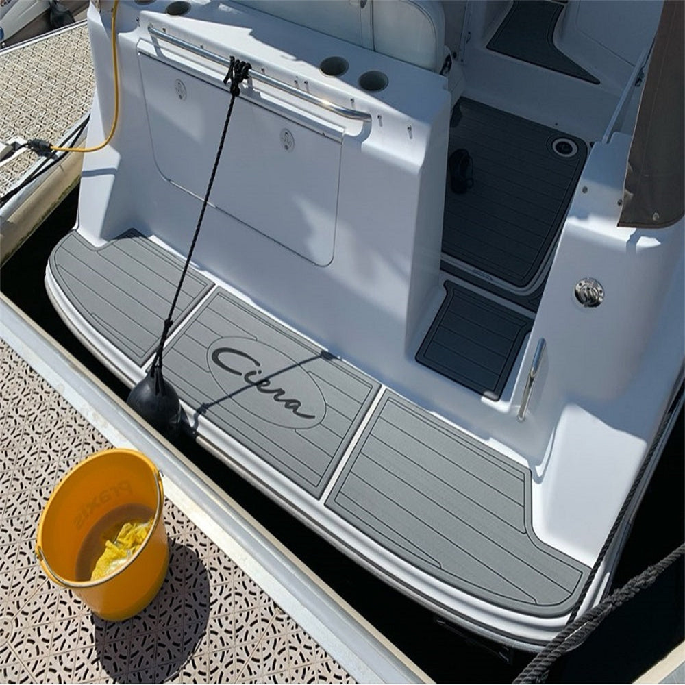 2000 Bayliner 2855 Swim Platform Cockpit Boat EVA Foam Teak Deck Floor Pad Mat SeaDek MarineMat Gatorstep Style Self Adhesive
