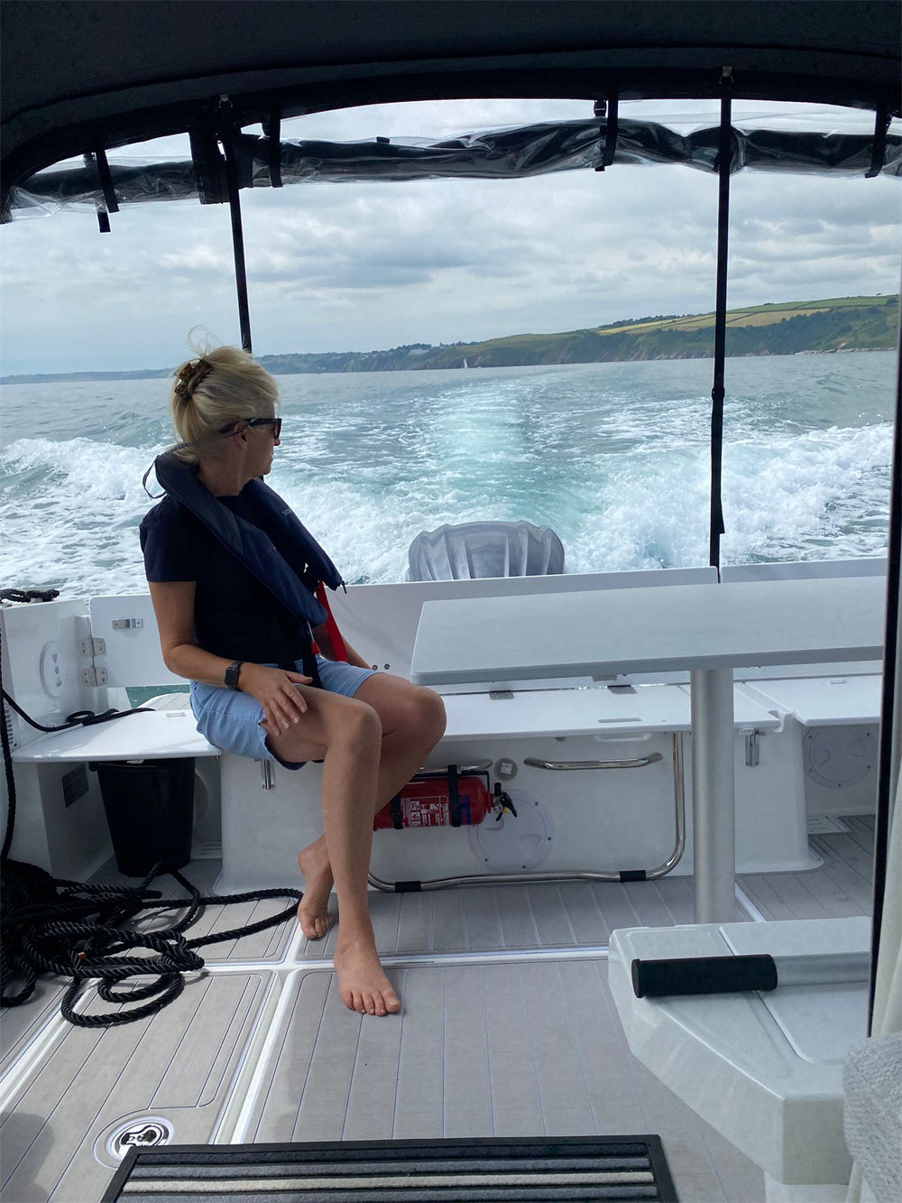 2021 Jeanneau Merry fisher 795 Swim Platform Cockpit Pad Boat EVA Teak Floor Mat