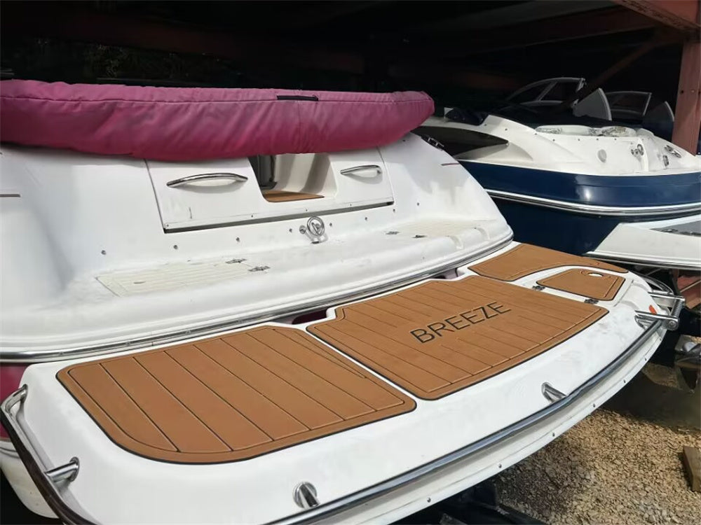 2004 Bryant 234 Swim Platform Cockpit Mat Boat EVA Foam Faux Teak Deck Floor Pad