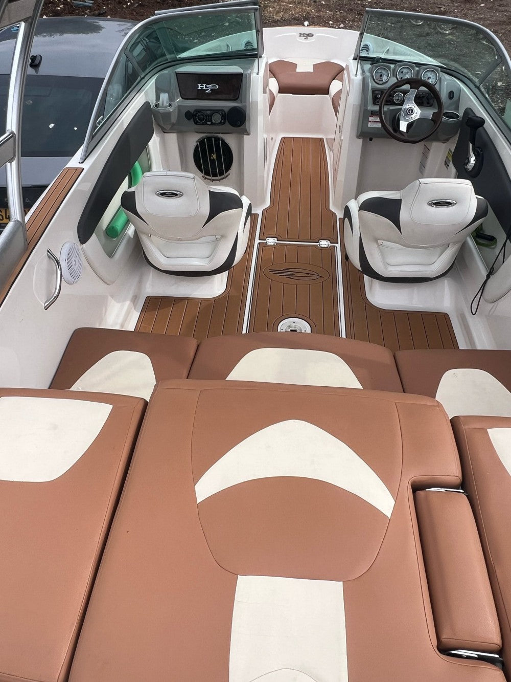 2013 Chaparral 19 H20 Swim Step Cockpit Boat EVA Faux Foam Teak Deck Floor Pad SeaDek MarineMat Style Self Adhesive