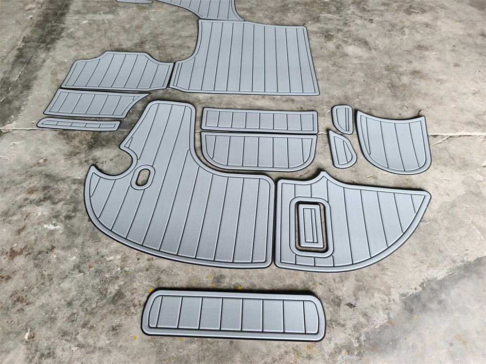 2001 Bayliner 2655 Swim Platform Cockpit Pad Boat EVA Foam Faux Teak Floor Mat SeaDek MarineMat Gatorstep Style Self Adhesive