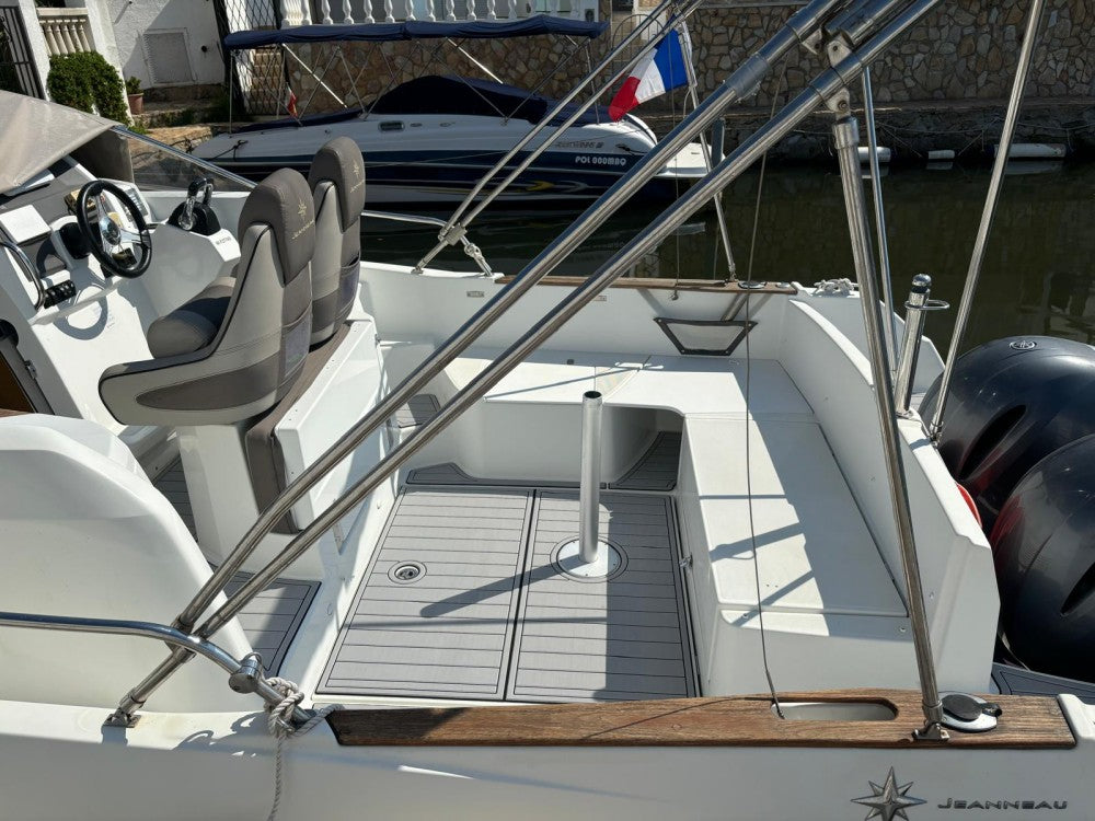 2011 Jeanneau Cap Camarat 8.5 WA Swim Platform Cockpit Pad Boat EVA Teak Floor SeaDek MarineMat Gatorstep Style Self Adhesive