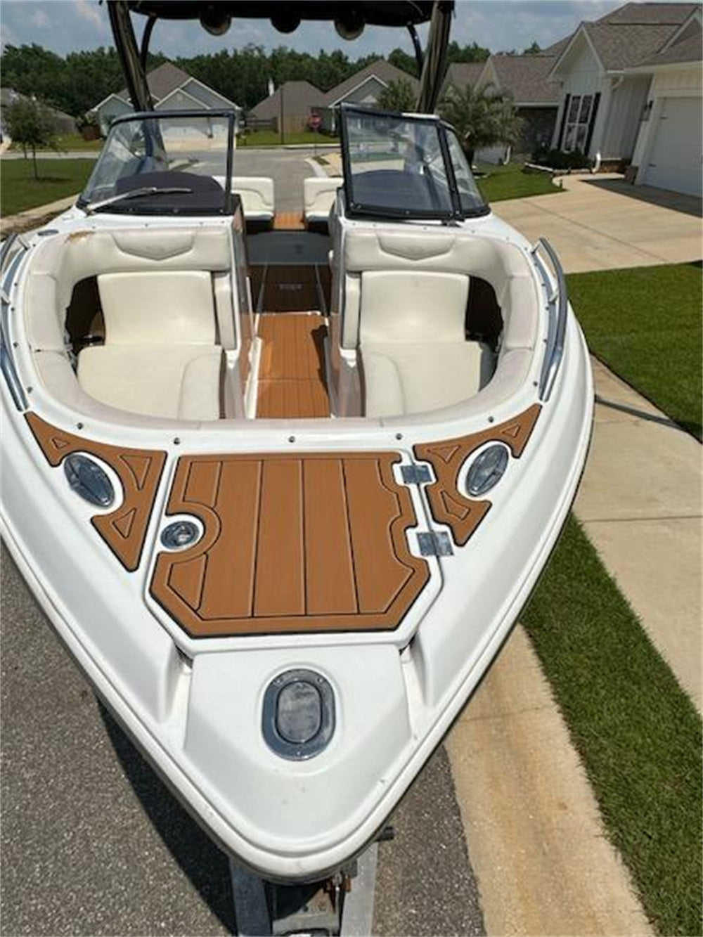 2016 Chaparral 257 SSX Swim Platform Cockpit Boat EVA Foam Faux Teak Floor Pad