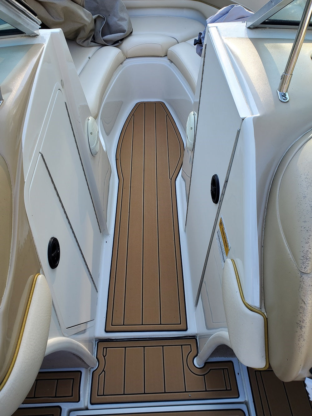 2001 Sea Ray 230 BR Swim Platform Cockpit Pad Boat EVA Foam Teak Deck Floor Mat SeaDek MarineMat Gatorstep Style Self Adhesive